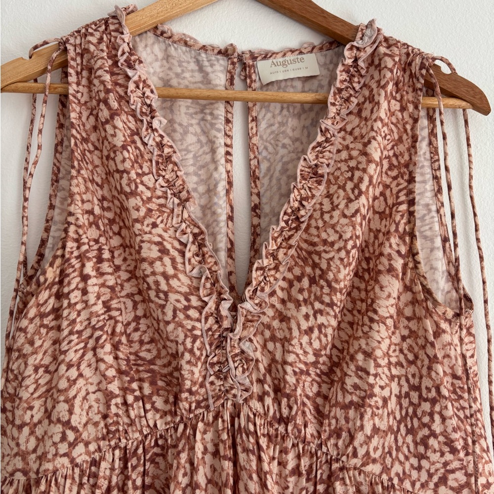 Auguste The Label Blush Patterned Midi Dress - image 3